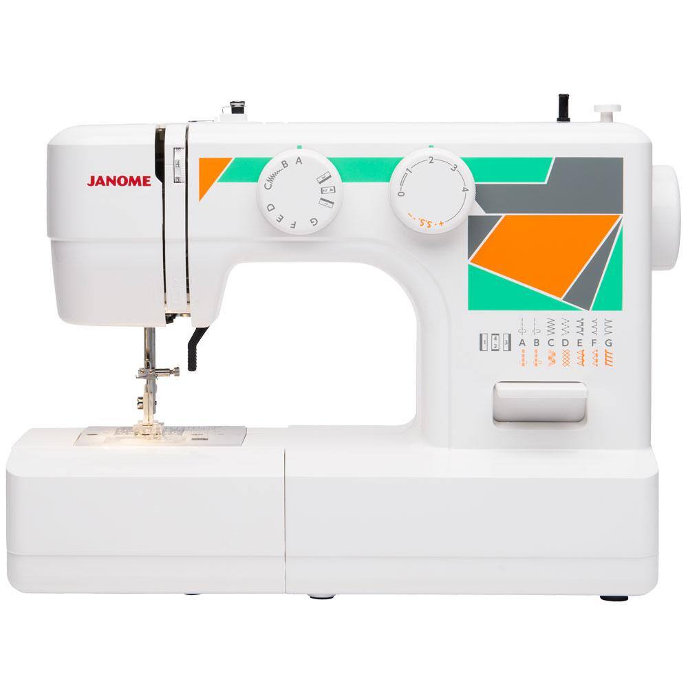 Janome MOD-15 Easy-to-Use Sewing Machine with Top Drop-In Bobbin System 00150812