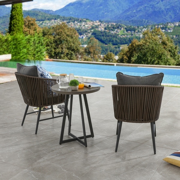 Patio Festival 3Piece Metal Outdoor Bistro Set