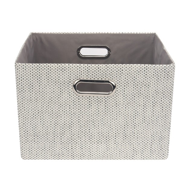 Lambs amp Ivy Gray Foldable collapsible Storage Bin basket Organizer With Handles