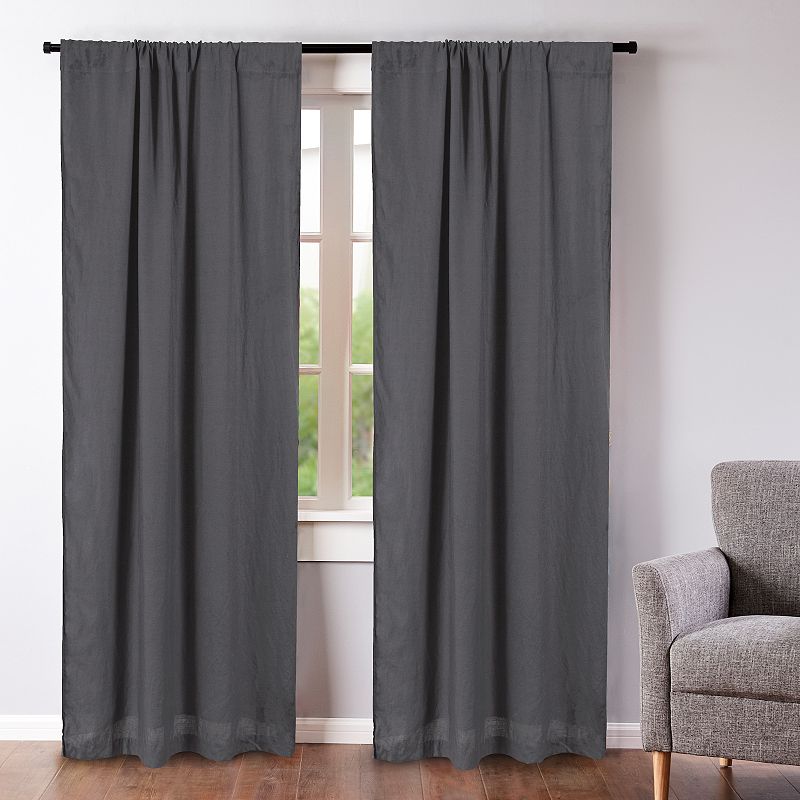 Levtex Home 2-panel Washed Linen Window Curtain Set