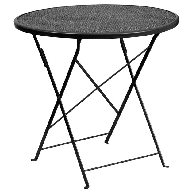 Round Indoor outdoor Steel Folding Patio Table