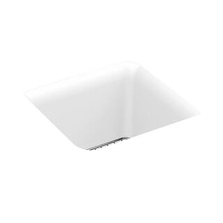 KOHLER Cairn Matte White Granite Composite 16 in. Undermount Bar Sink K-8223-CM6