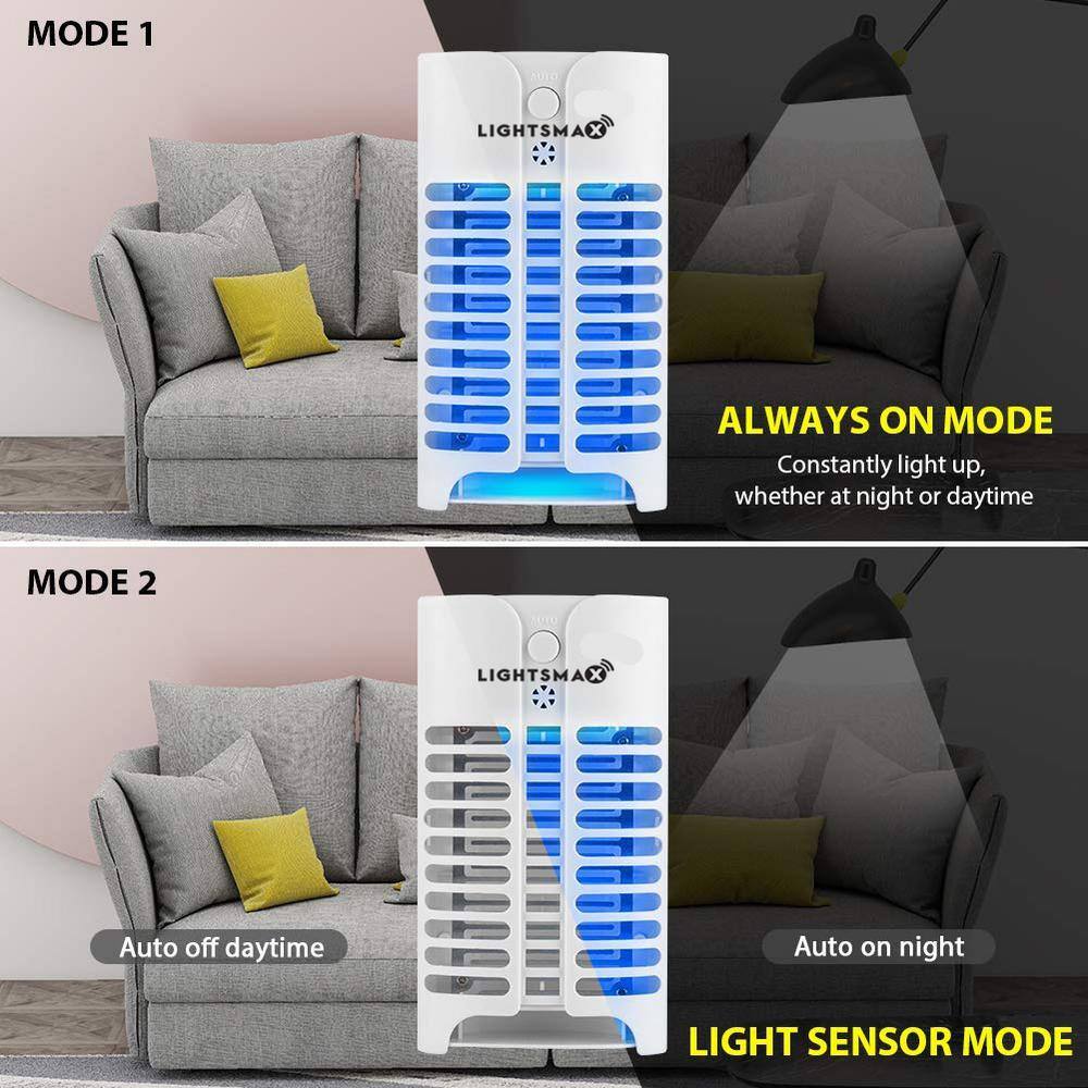 LIGHTSMAX 2020 upgraded 0.8-Watt Electronic Indoor Zapper Insect Mosquitoes Flies Killer LED Light (2-Pack) 817X2