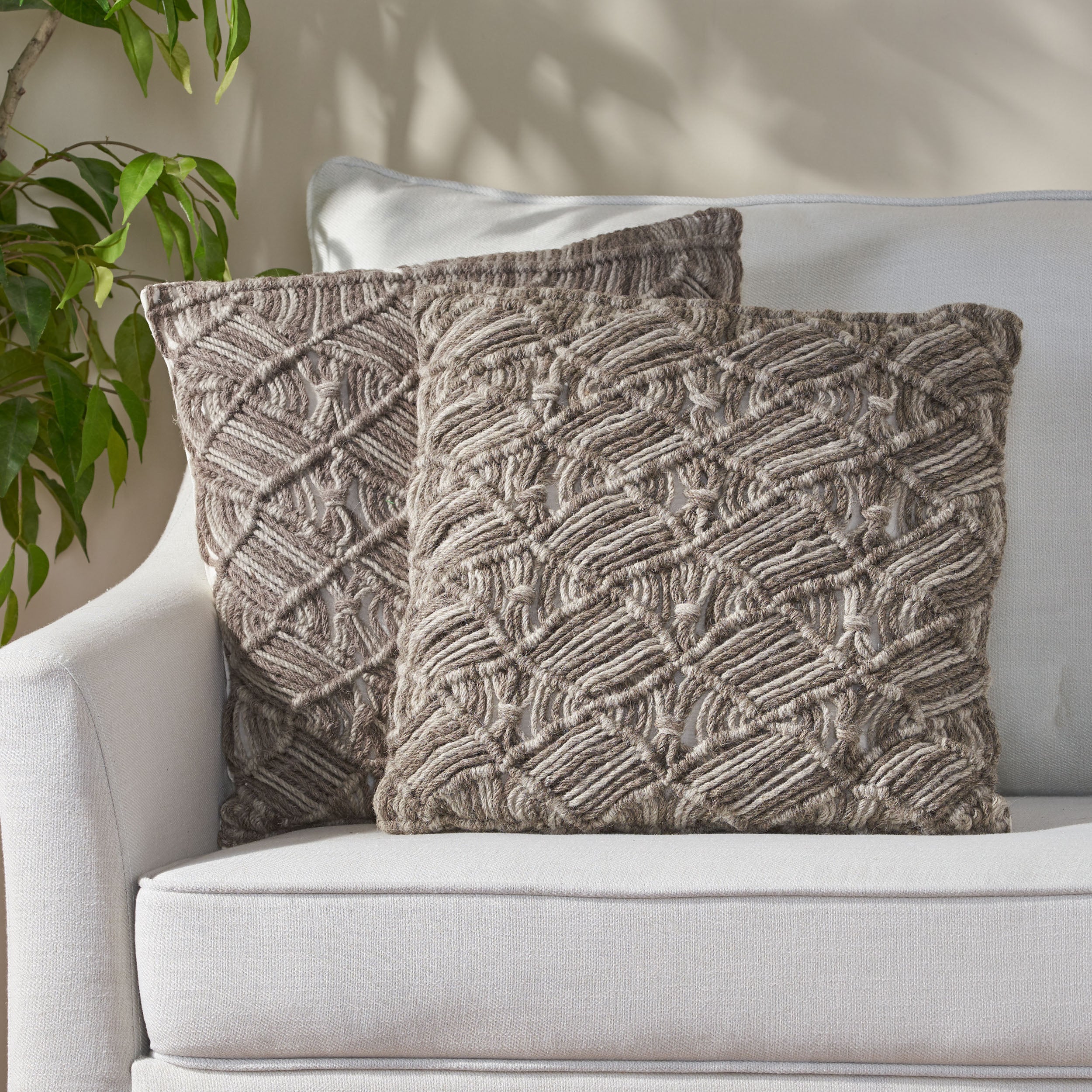 Jeniah Macrame Boho Pillow Cover