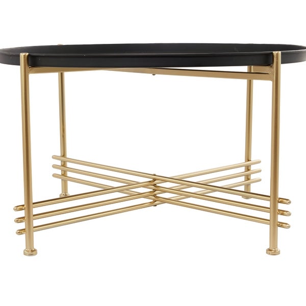 Gold Metal Modern Coffee Table - 33 x 33 x 19