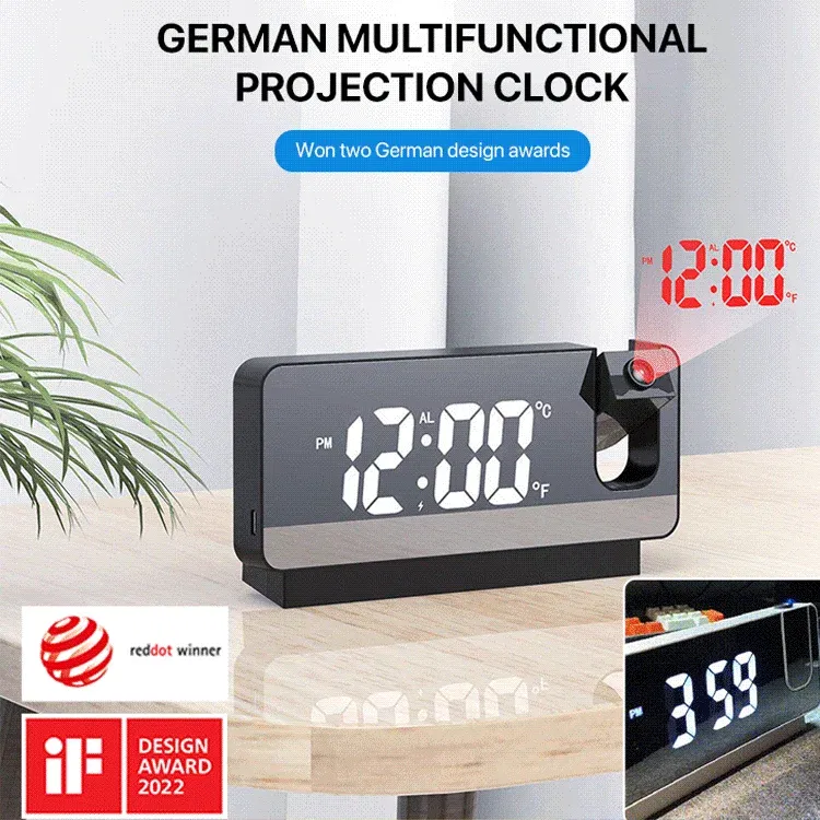 🔥BIG SALE - 48% OFF🔥🔥Mirror projection alarm clock