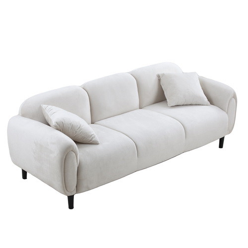 83.9 Mid Century 3 Seater Couch Velveteen Sofa fo...