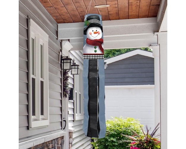 Briarwood Lane Winter Smiling Snowman Windsock Wind Twister 40x6