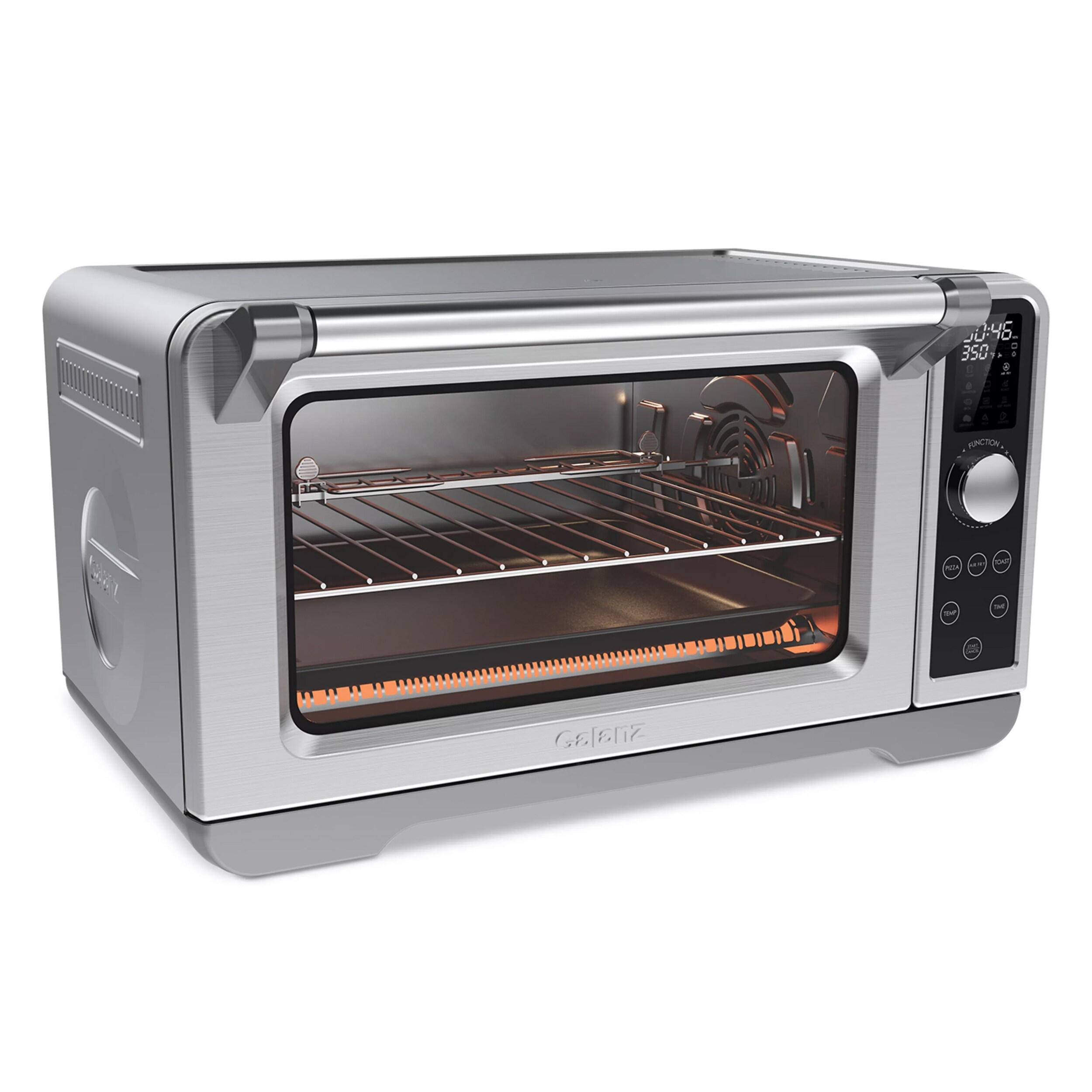 1.1 Cu Ft 1800 Watts Air Fry Toaster Oven in Stainless Steel with Touch Controls and Quartz Heating