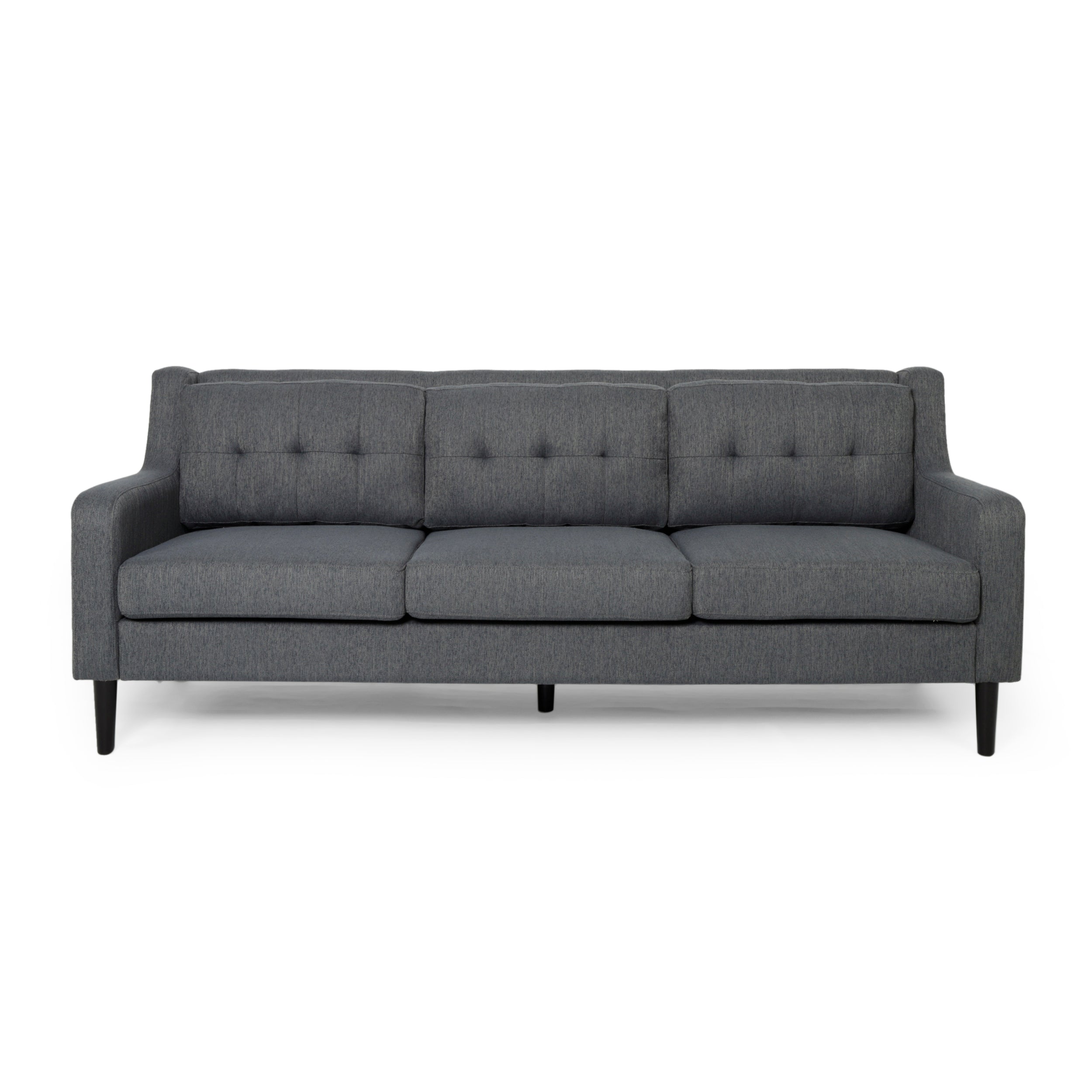 Daelynn Tufted Fabric 3 Seater Sofa