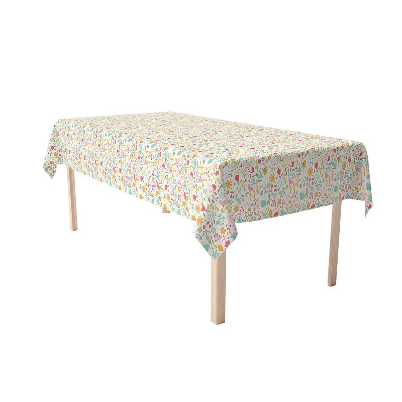 Rectangular Tablecloth， 100% Polyester， 60x104， Blooming Springs