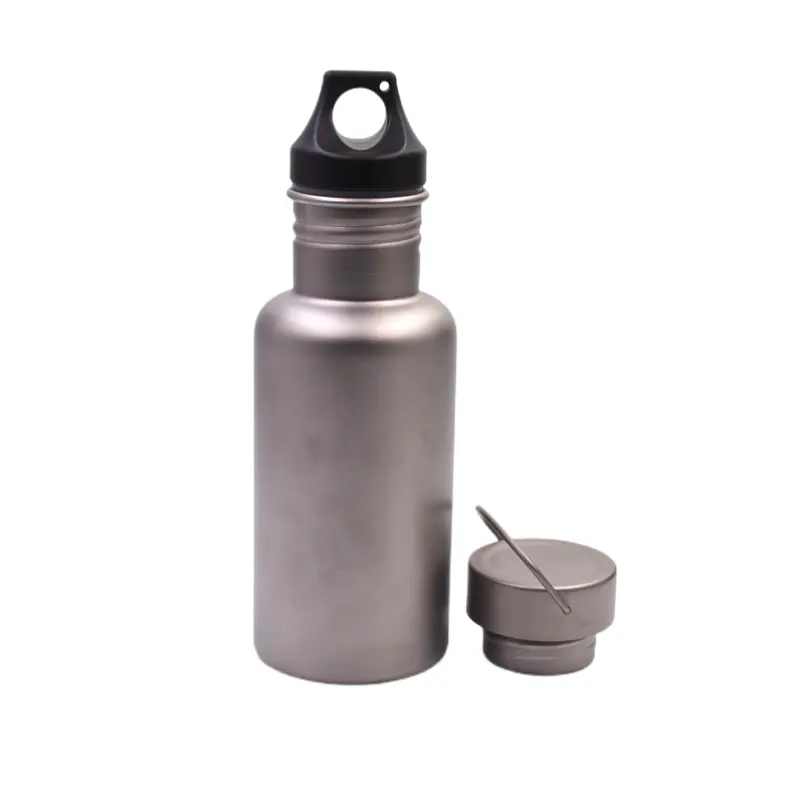 Polar Everest Pure Titanium 500ml 600ml 750ml Water Bottle with Titanium Lid Outdoor Camping Cycling Hiking Tableware Drinkware