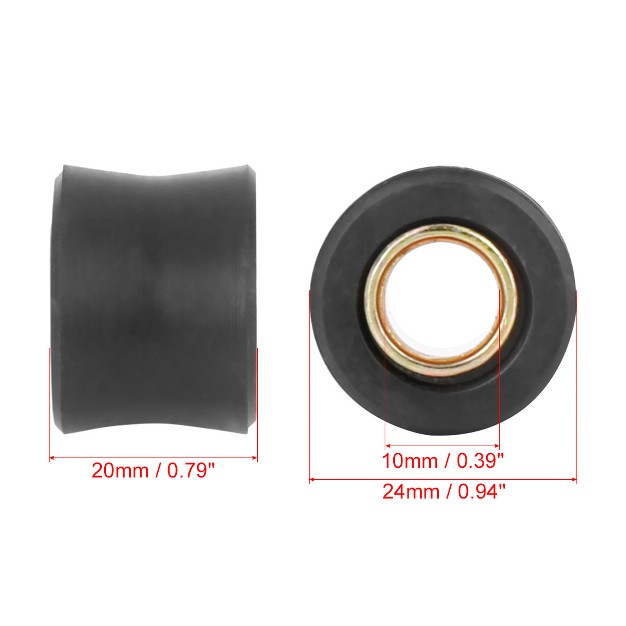 Unique Bargains Universal Motorbike Rear Shock Absorber Cushion Rubber Ring Bush Black 5pcs