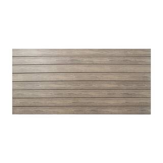 FORTRESS Apex 1 in. x 6 in. x 8 ft. Arctic Birch Grey PVC Square Deck Boards (2-Pack) 252060821