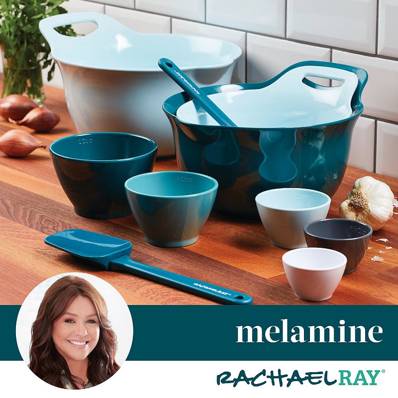 Rachael Ray Mix and Measure 10-pc. Mixing Bowl， Measuring Cup and Utensil Set