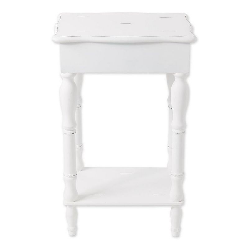 Actifo Carved White Side Table