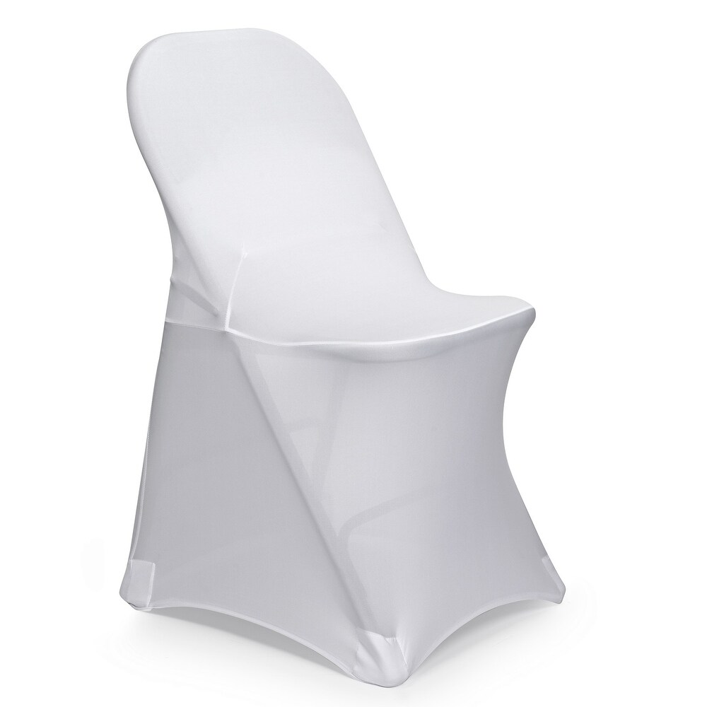 100 Count Spandex Folding Chair Covers   White