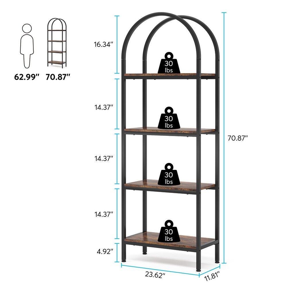 4 Tier Open Bookshelf  70.8\