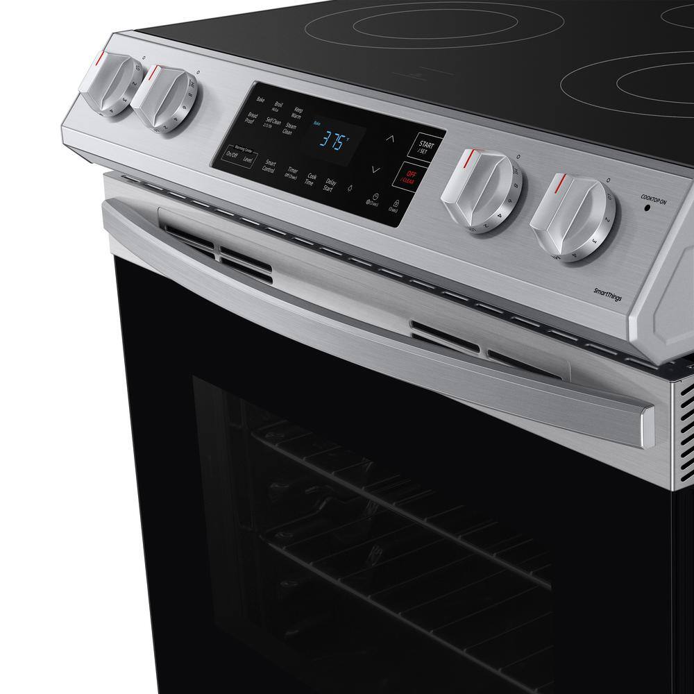  30 in. 6.3 cu. ft. Slide-In Electric Range with Self-Cleaning Oven in Stainless Steel NE63T8111SS