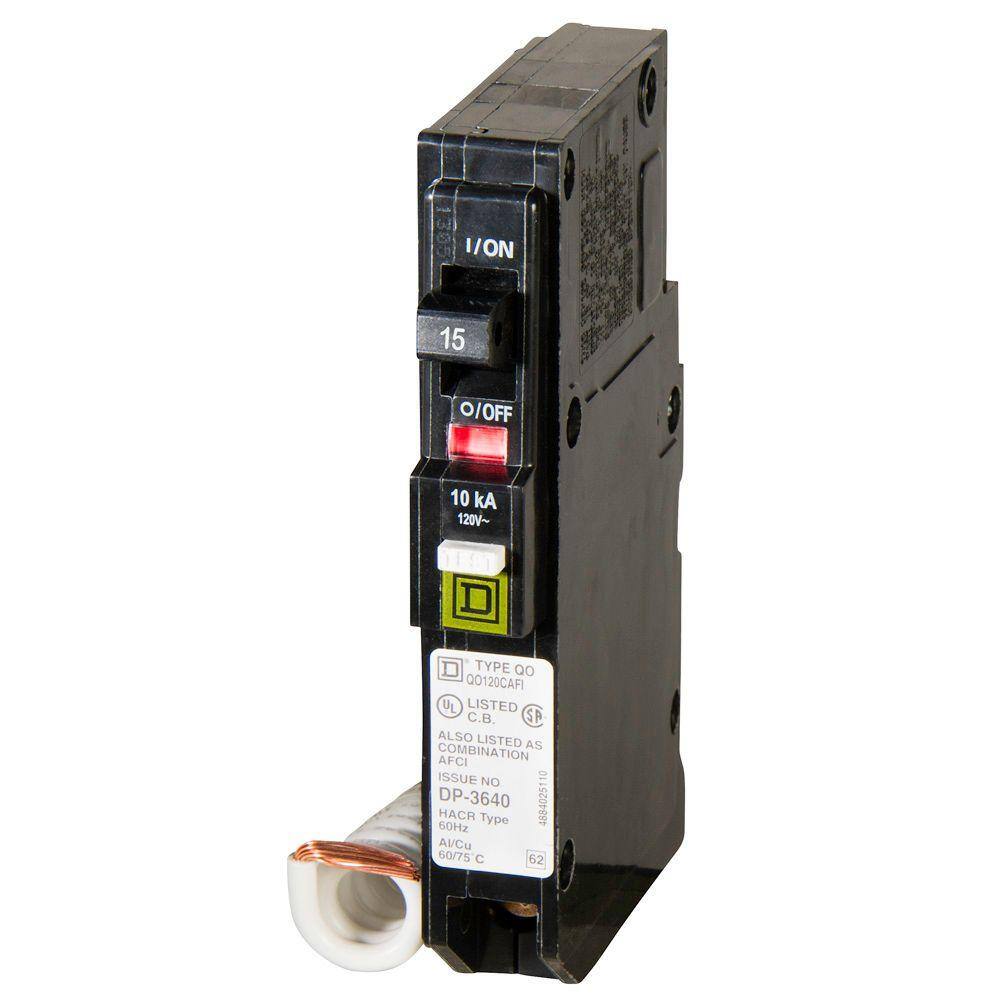 Square D QO 15 Amp Single-Pole Combination Arc Fault Circuit Breaker(QO115CAFIC) QO115CAFIC