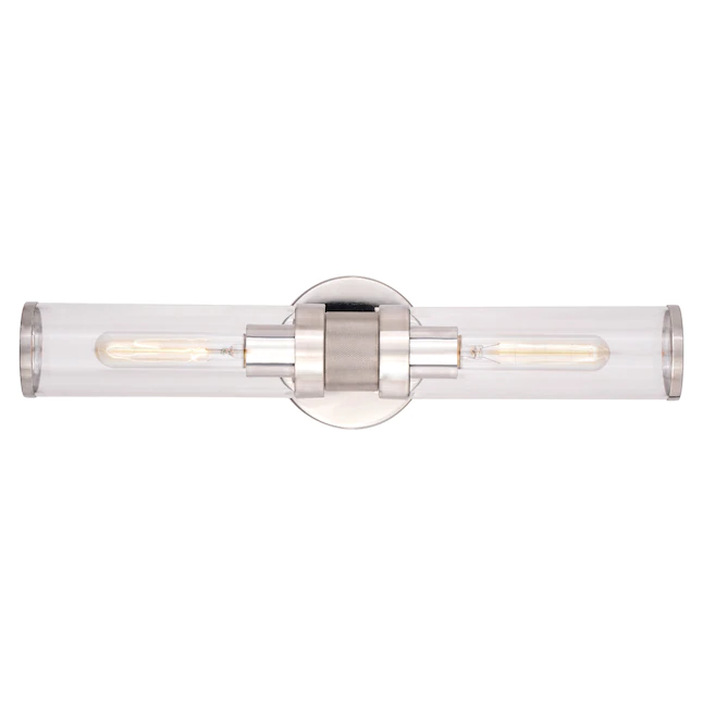 VAXCEL W0389 Levitt 19.25-in 2-Light Polished Nickel Modern/Contemporary Vanity Light Bar