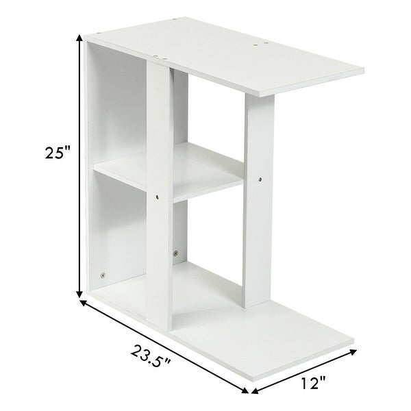 3-tier Side Table with Storage Shelf - 23.5