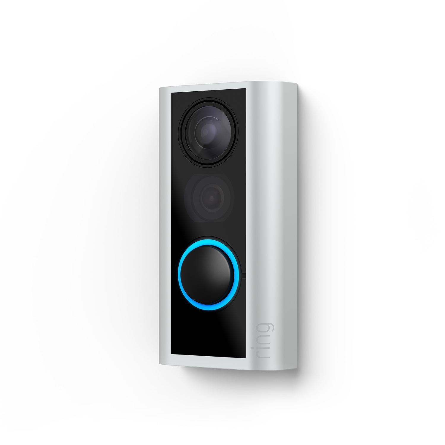 Ring Nickel Silver Metal/Plastic Wireless Video Doorbell