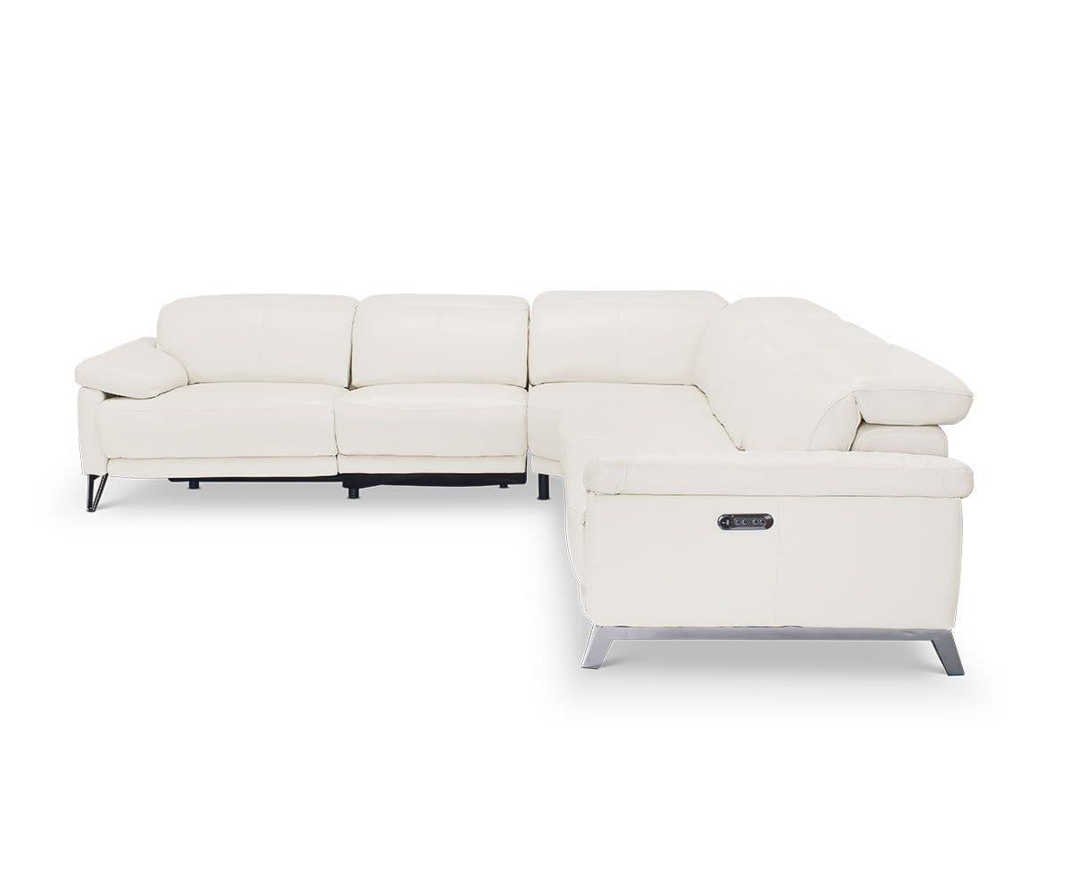 Voss Leather Power Reclining Sectional