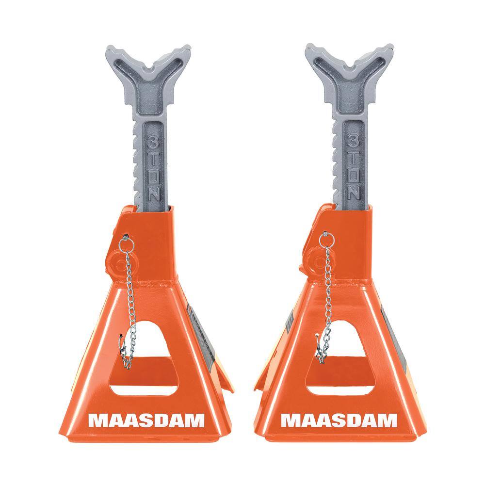 MAASDAM POW'R-PULL 3-Ton Jack Stand in Orange MPL4124-OR-DIP