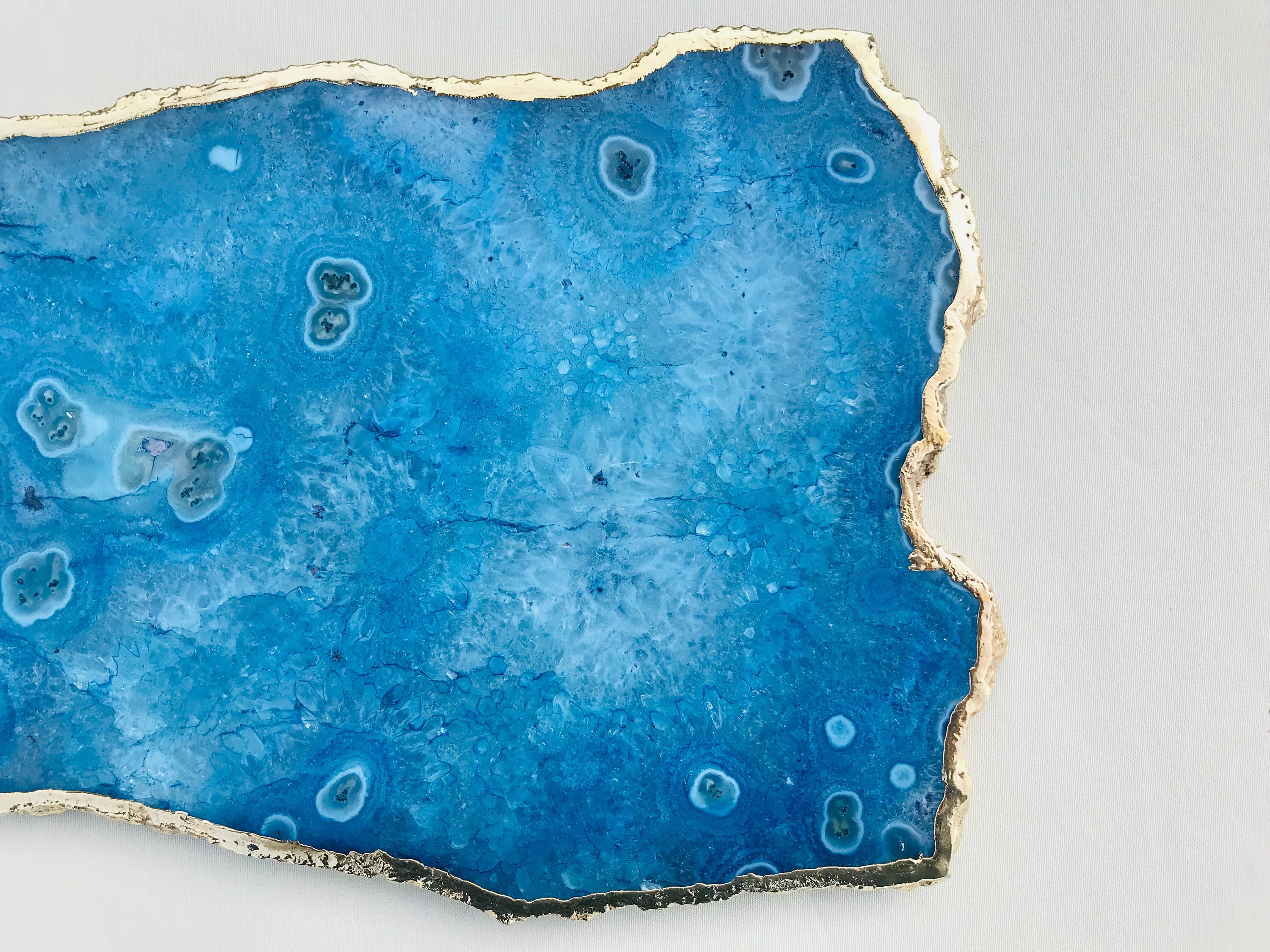 Large Blue Agate Cheese Platter/Tray. Momentos/Sign Boards