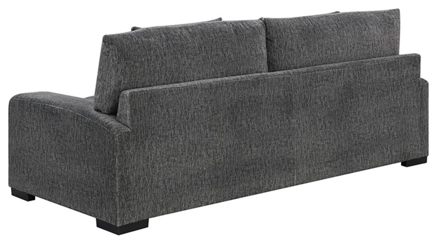 Porter Designs Big Chill Soft Microfiber Sofa   Gray   Transitional   Sofas   by Homesquare  Houzz