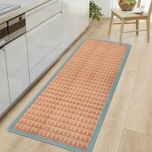 World Rug Gallery Natural Border Anti fatigue Standing Mat