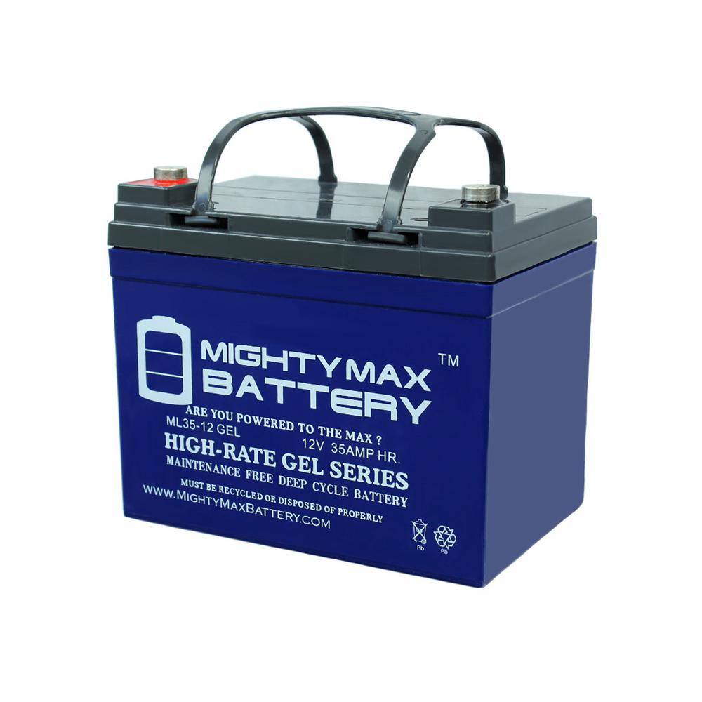 MIGHTY MAX BATTERY 12-Volt 35 Ah Rechargeable GEL Sealed Lead Acid (SLA) Battery ML35-12GEL