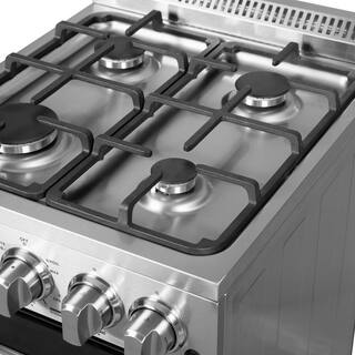 Forno Lamazze 20 in. Gas Range 4 Burners in Stainless Steel FFSGS6265-20