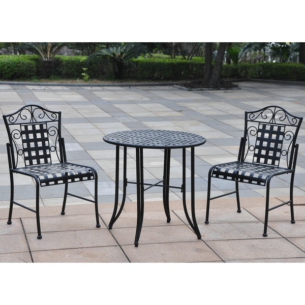 Mandalay 3Piece Iron Patio Bistro Set