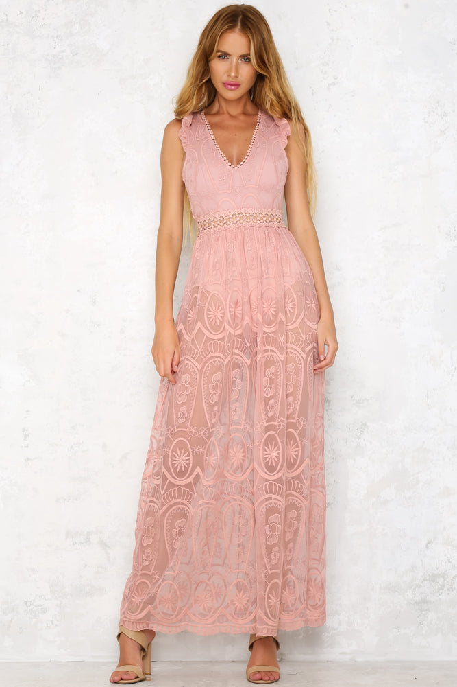 None Better Maxi Dress Dark Blush