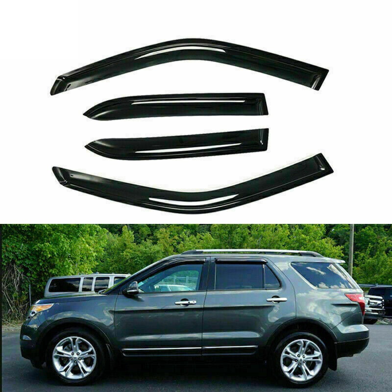 Side Window Vent Guards Sun Rain Deflectors Fits Ford Explorer 2011-2019