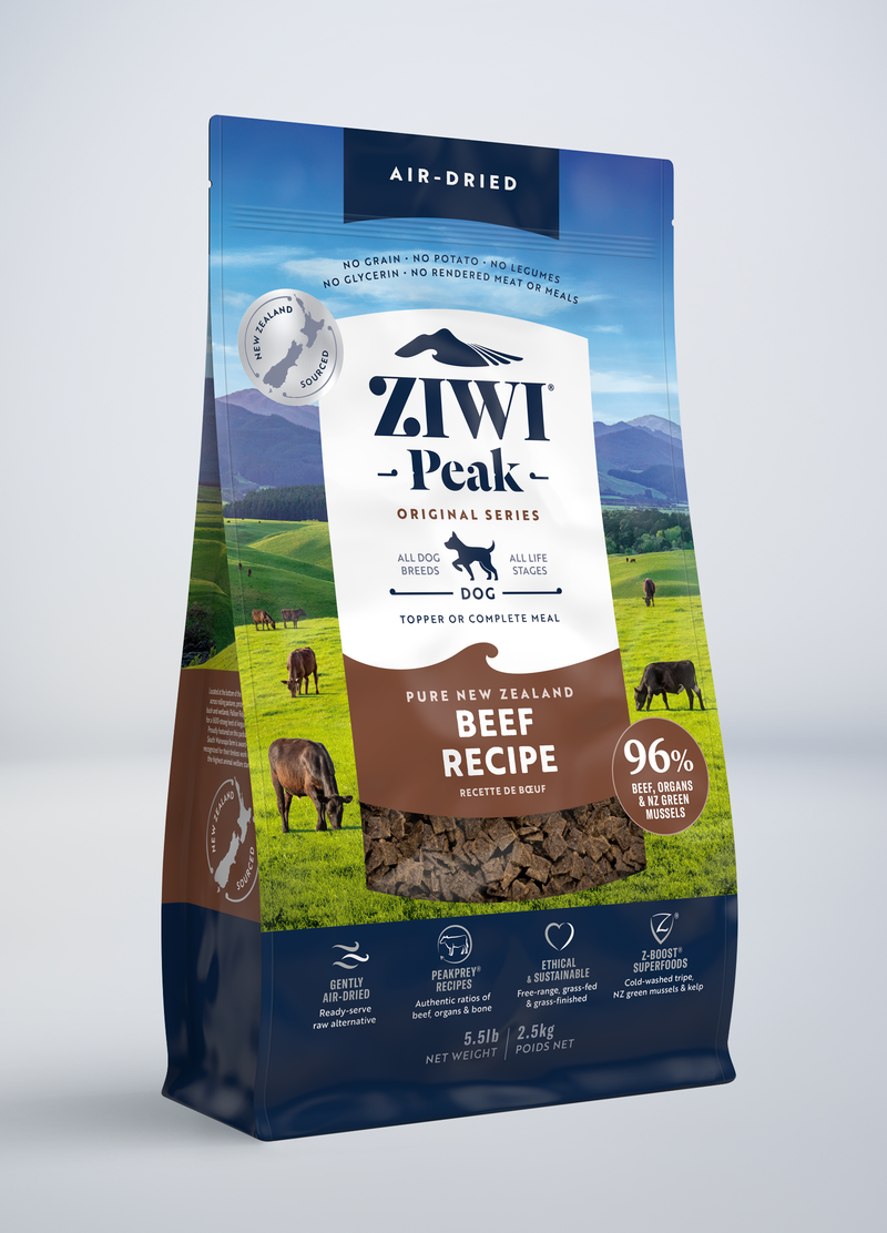 ZiwiPeak Grain Free Air-Dried Beef Recipe Dry Dog Food