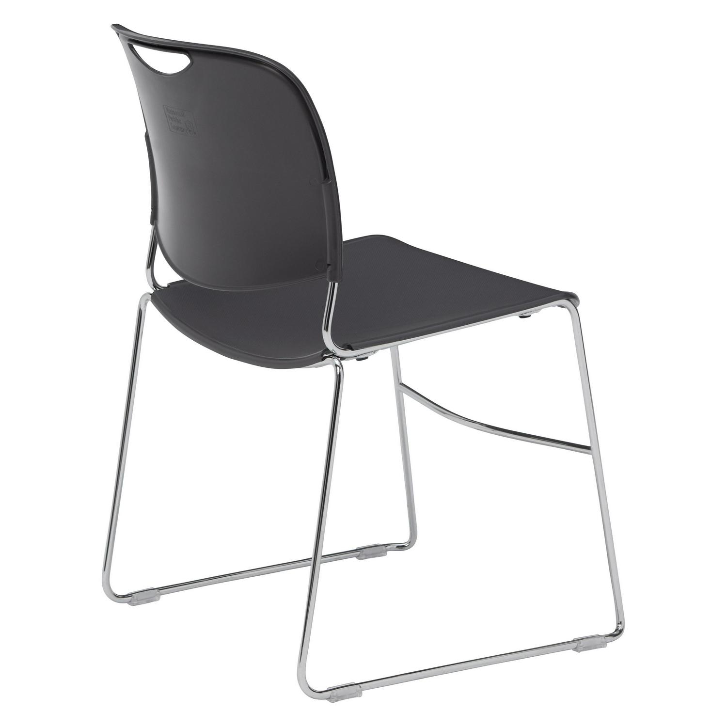 NPSA 8500 Series Ultra-Compact Plastic Stack Chair， Gunmetal