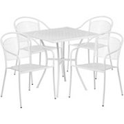 Flash Furniture Square Commercial Indoor / Outdoor Patio Table and Chair 5-piece Set