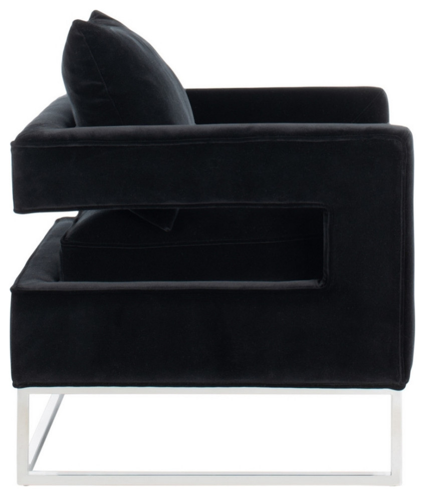 Nelson Velvet Club Chair   Contemporary   Armchairs And Accent Chairs   by AED Luxury Home Decor  Houzz
