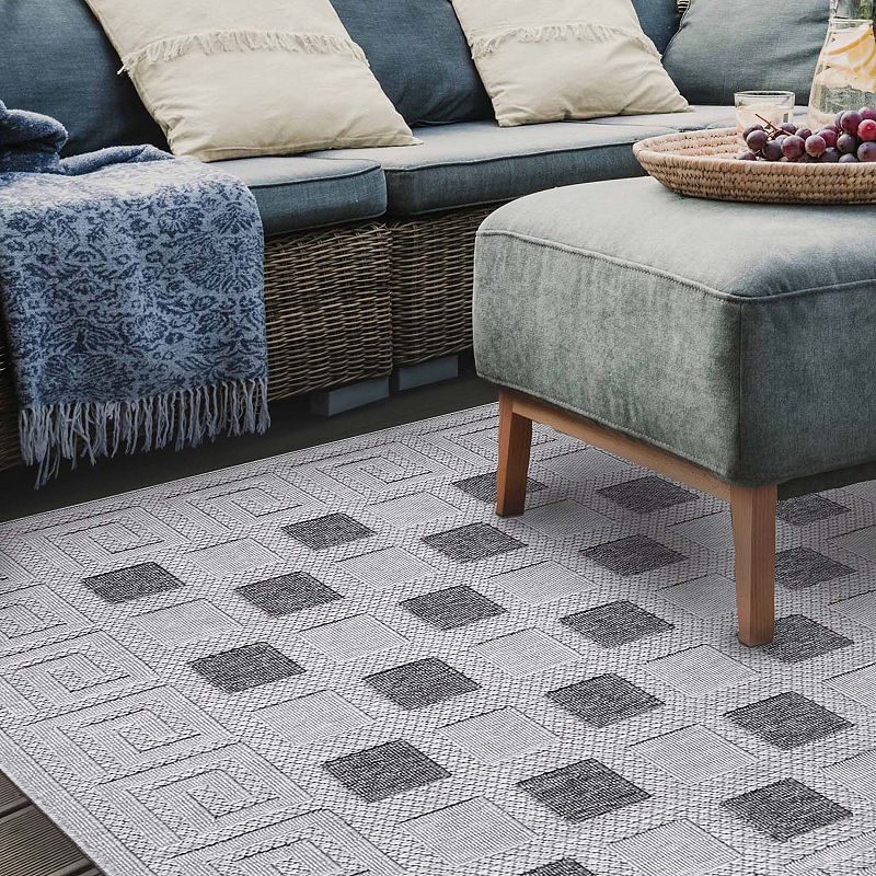 Superior Modern Geometric Greek Key Indoor Outdoor Area Rug