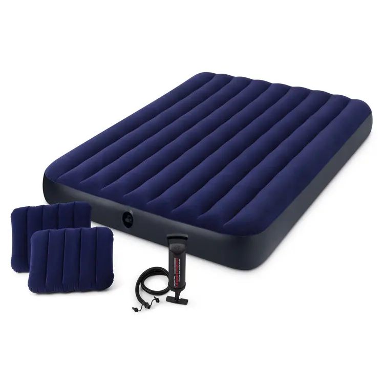 Luxury striped double person enlarged inflatable mattress 2 person thickened air cushion bed