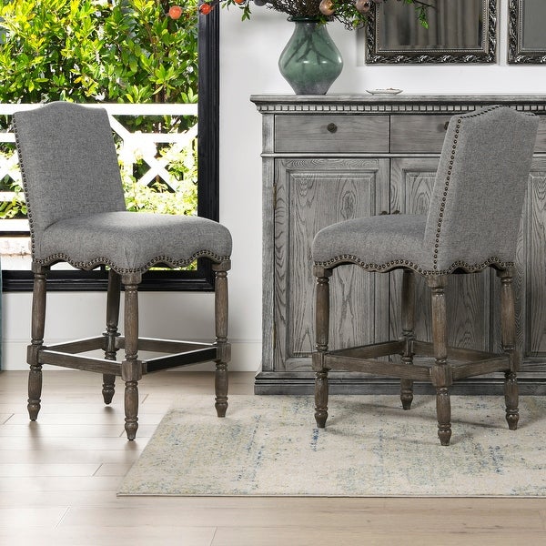 The Gray Barn Odile Lake Farmhouse Upholstered Counter Or Bar Stool