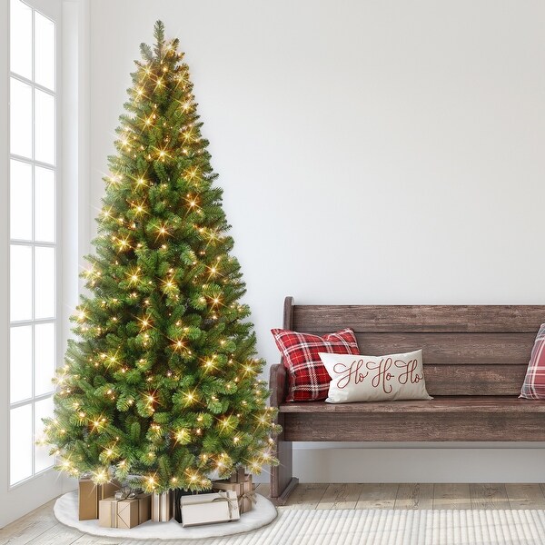 Puleo International 7.5 ft. Prelit Virginia Pine Tree