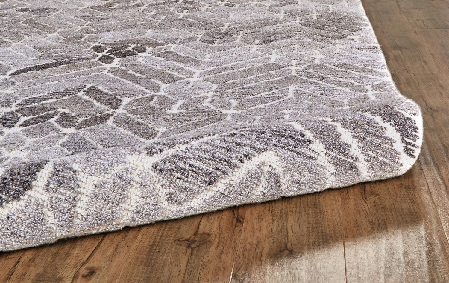 Palatez Hand Tufted Opal Gray and Warm Rug by BD Fine