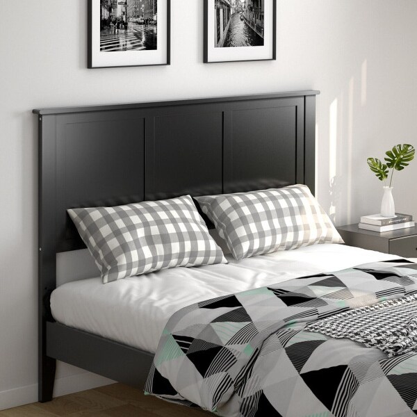 Full Wood Headboard Flat Panel with Pre-drilled Holes and Height Adjustment - - 36068985