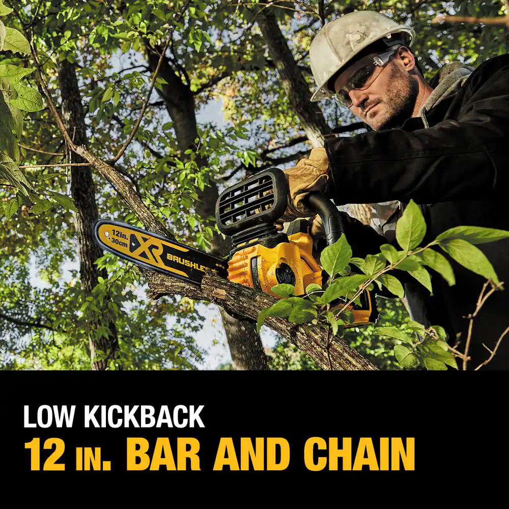 DEWALT DCCS620P1 12 in. 20V MAX Lithium-Ion Cordless Brushless Chainsaw with (1) 5.0Ah Battery and Charger Included