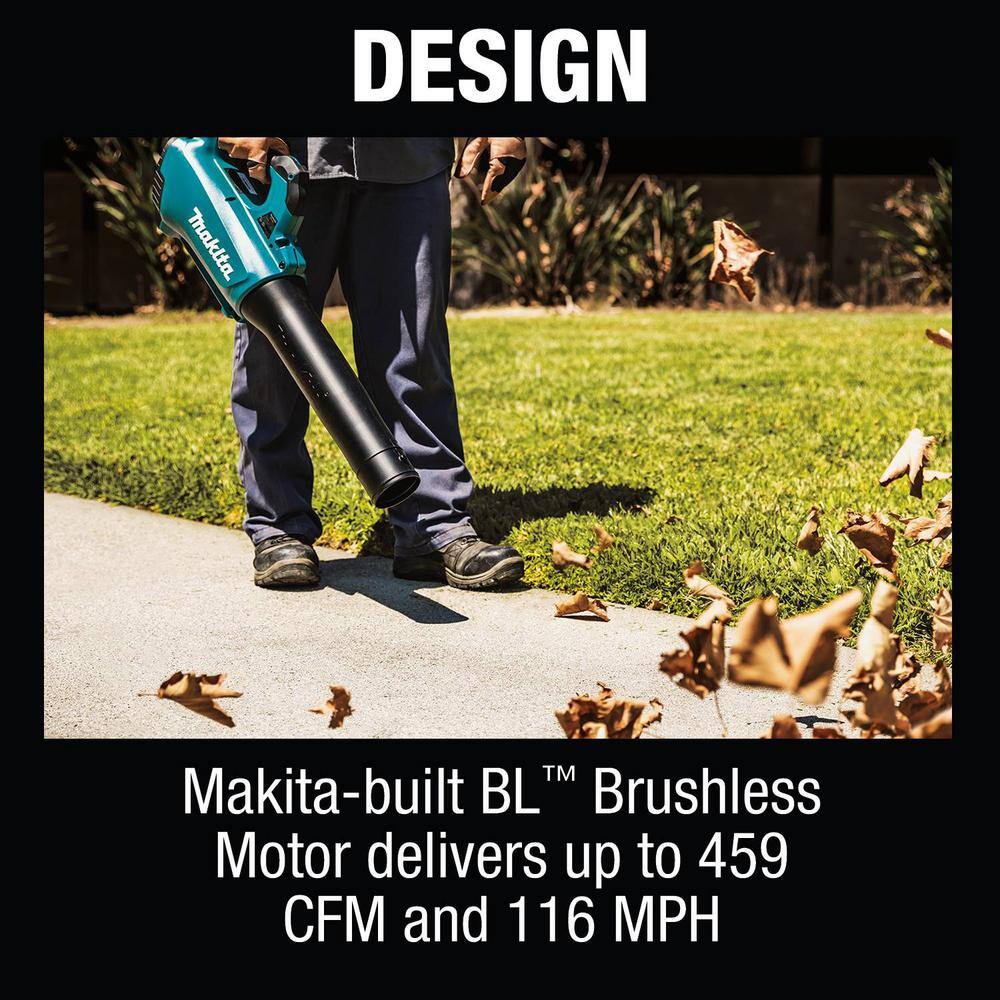 Makita 116 MPH 459 CFM 18V LXT Lithium-Ion Brushless Cordless Leaf Blower (Tool-Only) XBU03Z