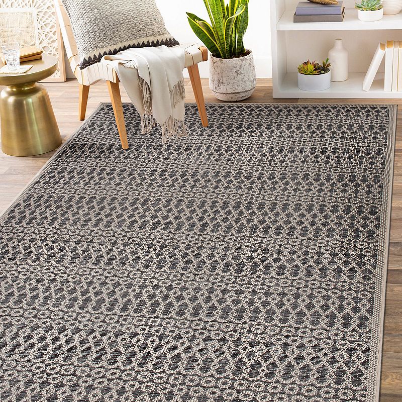 World Rug Gallery Contemporary Trellis Indoor Outdoor Area Rug